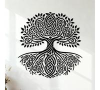 Celtic Tree of Life Clipart Celtic Tree Silhouette a Celtic Beech of fodla Tree Wall Decals 67.2x68.8cm Glass Stickers Black