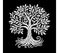 Celtic Tree of Life Clipart Celtic Tree Silhouette a Celtic Willow of sinend Tree Wall Decals 42x44.3cm Tattoo Culture White