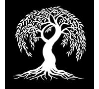 Celtic Tree of Life Clipart Celtic Tree Silhouette a Willow Celtic Tree Wall Decals 42x42.6cm Removable Without Leaving Glue White