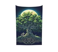Celtic Tree Of Life Fantasy Viking Mythology Design Tapestry Wall Hanging Home Decor Aesthetic Tapestries For Room Living Bedroom Dorm 40×60in