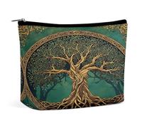 Celtic Tree of Life Mandala Makeup Bag, Travel Toiletry Organizer, Cosmetic Pouch for Women, Birthday Presents for Mom Girls Women Sisters