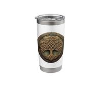 Celtic 'Tree of Life' Shield s Celtic Knot Braids Stainless Steel Insulated Tumbler