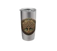 Celtic 'Tree of Life' Shield s Celtic Knot Braids Stainless Steel Insulated Tumbler