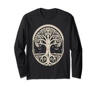 Celtic Tree Of Life Symbol with Moon Long Sleeve T-Shirt