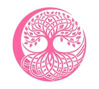 Celtic Tree of Life with Decorative Roots Fine Carving Decals 67.2x67.7cm Equipped with Transfer Film kit Pink