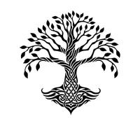 Celtic Tree Pattern Ireland Irish Wall Stickers Paster Paper 36x38.5cm Removable Without Leaving Glue Small Black