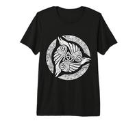 Celtic Trinity Knot Crow Spiritual Mandala & T Shirt Design Premium T-Shirt