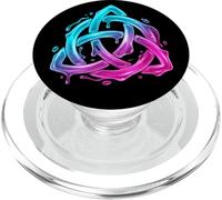 Celtic Trinity Knot s Cyber Gummy Aesthetic s Liquid Art PopSockets PopGrip for MagSafe