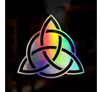 Celtic Trinity Knot Symbol Holographic Sticker Oil Slick Vinyl Decal Chrome