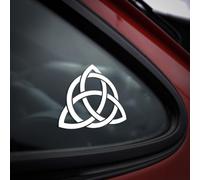 Celtic Trinity Knot Symbol Vinyl Decal Sticker, Pagan Triquetra Norse Wicca Witchcraft Occult Druid Viking Mythology Magic Symbol, Car Window Bumper 4x4 Camper Laptop Wall Bike Home Decor