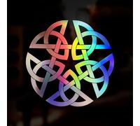 Celtic Trinity Mystical Knot Symbol Vinyl Decal Sticker, Iridescent Chrome Reflective Holographic Vinyl for Car, Van, 4x4, Bike, Laptop, Window, Mirror, Wall, Pagan Witchcraft Magic Wicca Ancient