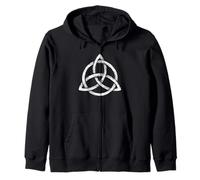 Celtic Trinity Spiritual Symbol Earth Sun Moon Nature Zip Hoodie