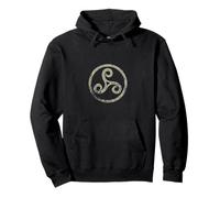 Celtic Triskele Traditional Manx Irish 3 Legs Spiral Pullover Hoodie