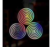 Celtic Triskelion Triple Spiral Holographic Sticker Oil Slick Vinyl Decal