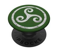 Celtic Triskelion Vintage St. Patrick's Day Art Design PopSockets Adhesive PopGrip