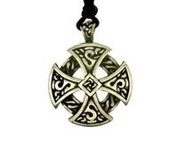 Celtic Unisex Pewter Pendant - Ring Cross