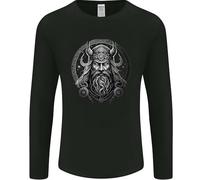 Celtic Viking Norse God Warrior Gym MMA Mens Long Sleeve T-Shirt Black XL