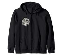 Celtic Viking Warrior Design Norse Mythology Knotwork Art Zip Hoodie