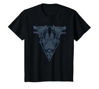 Celtic Viking Wolf Statze Tribal Nordic Symbol Valhalla T-Shirt, Youth, Black, 2T