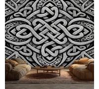 Celtic Wallpaper Mural, Nordic Viking Wall Mural, Non-Woven Print Photo Wallpaper for Bedroom Living Room Decor 300x210 cm - G178