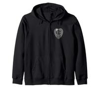 Celtic Wolf Heart Knotwork Moon Tree Nordic Design Zip Hoodie