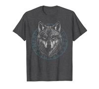Celtic Wolf Nordic Alpha Wolf Knots Cute Retro Viking T-Shirt, Men, Dark Heather Grey, Small