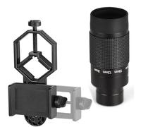 CelticBird 1.25" Telescope 8mm-24mm Zoom Eyepiece for Low Power and High Power with Universal Cell Phone Adapter- Compatible with Binocular Monocular Spotting Scope Telescope and Microscope