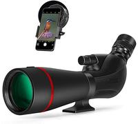 Celticbird 20-60x 80mm ED Spotting Scope for Adults with Smartphone Adapter, Extra-Low Dispersion Spotter Scopes Perfect for Bird Watching Target Shooting Wildlife（Black）
