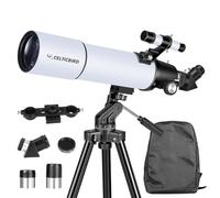 Celticbird 80mm Aperture 600mm Refractor Telescopes for Astronomy Adults, Kids & Beginners - Travel Telescopio AZ Mount with Backpack, Moon Filter, Phone Adapter (90800)