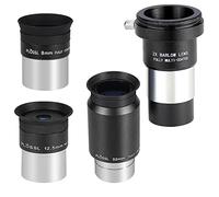 CelticBird Telescope Accessory Kit with 1.25inch Plossl Premium Telescope Eyepiece Set 8mm/12.5mm/32mm Plossl Eyepieces Lens and 2X Multicoated Barlow Lens T Adapter