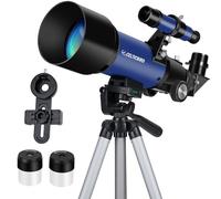 CELTICBIRD Telescope for Kids Beginners, 70mm Aperture 400mm Astronomical Refracting Telescope for Adults Students - Travel Telescopes with Tripod, Phone Adapter(Ocean Blue)
