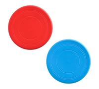 Celtrum Flying Disc Set, 2 Pcs Frisbee Toys, TPR Soft Rubber Frisbee, Outdoor Sports & Games for Kids, Toss Disc Toss and Catch Games for Family Game Boys Girls (Red + Blue)