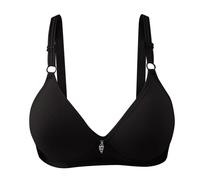 Celucke Bras for Women - Bralettes with Support Ultimate Comfort Wireless Bra Small to Plus Size, No Underwire Seamless Push Up Bralette Full Coverage Everyday Underwired Bra Black