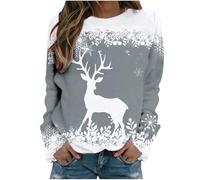 Celucke Ladies Sweatshirts Without Hood Christma Jumper Pattern Womens Gonk Christmas Jumper Christmas Jumper Personalised Friends Christmas Tshirt Maternity Sweatshirt Grey