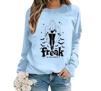 Celucke Oversized Women's Long Sleeve Crewneck Sweatshirt, Lightweight Loose Blouse Top Letter Printed Casual Comfortable, Cropped Jumper For Women, Ladies Personalised Pullover, Plus Size Clothing