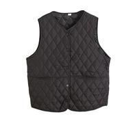 Celucke Women's Gilets Sherpa Fleece Vest Casual Warm Fuzzy Button Down Solid Color Sleeveless Puffer Jacket, Cute Waistcoat Outerwear with Pockets Winter Fleece Cardigans Coat for Ladies