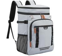 Celvetch Backpack Cooler Insulated Leak Proof 36/40 Cans Large Capacity Soft Insulated Cooler Bag Lightweight Lunch Backpack for Men Women Work Travel Beach Camping Picnic Hiking - Grey