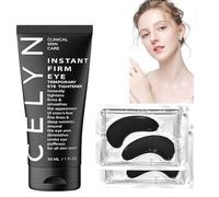 Celyn Eye Cream Set, Anti-Wrinkle Eye Cream, Eye Cream Against Dark Circles, Instant Firming Effect for Radiant Eyes, Dark Circles Cream Puffiness with 2 Eye Pads for Women (A, A)