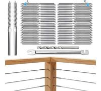 Celynd Stainless Steel Swage Lag Screws - 120 Pack for 1/8" Cable Railing - Left & Right Handed Thread - Deck Stair Wood Post Railing System