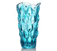 CEMABT Glass Vases for Flowers,Thickened 3.4 lb Morden vases for Tables Centerpieces, vase for Home Decor, Crystal,Colorful,Vintage and Clear Rose Large Vases Christmas Day Gifts(Blue)