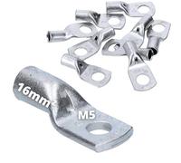 Cembre A3 Pack of 10 M5 Tubular Cable Lug 16 mm² M5 Uninsulated Copper Tin-plated for Crimps