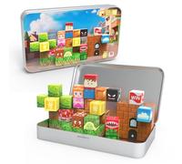 CEMECER Mini Magnetic Blocks, Travel Magnetic Building Blocks for Kids, 45 Stackable Magnets with Iron Box for Boys and Girls, Educational Montessori Building Toys for