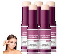 Cemenrete Calcium Multi Balm, Calcium Volume Multi Balm, Wrinkle Core Stick, Korean Collagen Moisturing Stick, Anti-aging, Hydrating, Almond & Vitamin E for Lip, Eye, Neck (5)