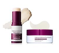Cemenrete Calcium Volume Multi Balm + Eye Patches, Korean Skincare Set Anti-aging,Sagging,Wrinkles,Under Eye Patches for Puffy Eyes, Dark Circles,Calcium Multi Balm Stick For Eyes,Face,Lips & Neck