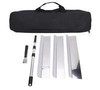 Cement Floor Leveling Tool Self Level Squeegee for Construction 20in Bent Type with 3 Racks Adjustable Telescopic Rod