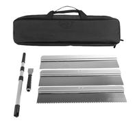 Cement Floor Leveling Tool Self Level Squeegee for Construction 24in Bent Type with 3 Racks Adjustable Telescopic Rod