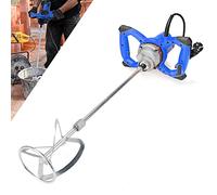 Cement Mixer, 2600W Electric Plaster Paddle Mixer, Mortar Stirrer, Paint Whisk, Feed Mixing Machine, Handheld Stirring Tool, 6 Variable Speeds, M14 Mixing Rod, with 2 Replaceable Carbon Brushes