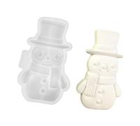 Cement Ornament Mold Snowman Relief Silicone Shape for Home | Smiling Character Detail, Handling, Shelf Decor Maker Supply