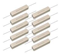 Cement Resistor,10 PCS 20W 470 Ohm 5% Axial Lead Wire Resistor White Wound Fixed Ceramic Cement Resistors Wirewound Cement Power Resistors Flame Heat Moisture Resistance Precharge Horizontal Resistors
