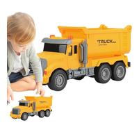 Cement Truck - 3 Button Batteries, Interactive Construction Vehicle Toy With Light Sound, Inertial Mixer Model | Durable Engineering Play Truck For Kids Learning Role Play Indoor Outdoor Fun Gift